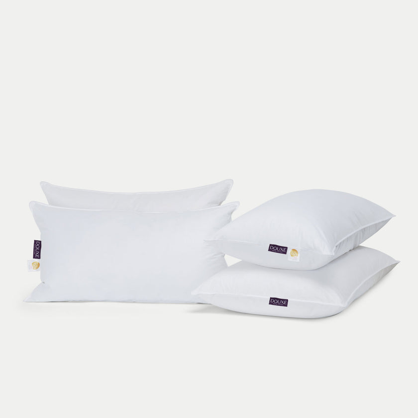 2x Down Pillow 50x90 cm & 2x Body Pillow Microfibre 60x90 cm
