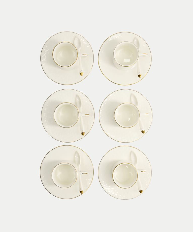 18-piece Tokyo Design Studio Espresso Set β Nippon White Gold Rim