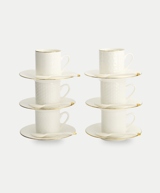 18-piece Tokyo Design Studio Espresso Set – Nippon White Gold Rim 18-piece Tokyo Design Studio Espresso Set – Nippon White Gold Rim