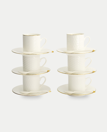 18-piece Tokyo Design Studio Espresso Set – Nippon White Gold Rim 18-piece Tokyo Design Studio Espresso Set – Nippon White Gold Rim