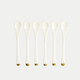 6-delige Tokyo Design Theelepels Set - Golden Rim