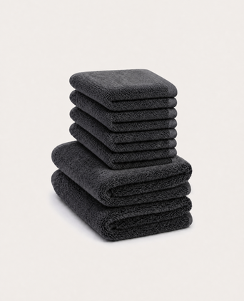Guest towel zero-twist cotton 30x30 cm (4 pcs) + 40x60 cm (2 pcs) | Anthracite Guest towel zero-twist cotton 30x30 cm (4 pcs) + 40x60 cm (2 pcs) | Anthracite