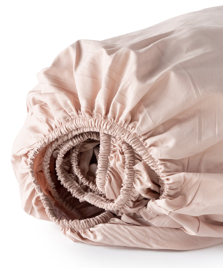 Duvet Cover Set & Fitted Sheet Percale Blush Pink