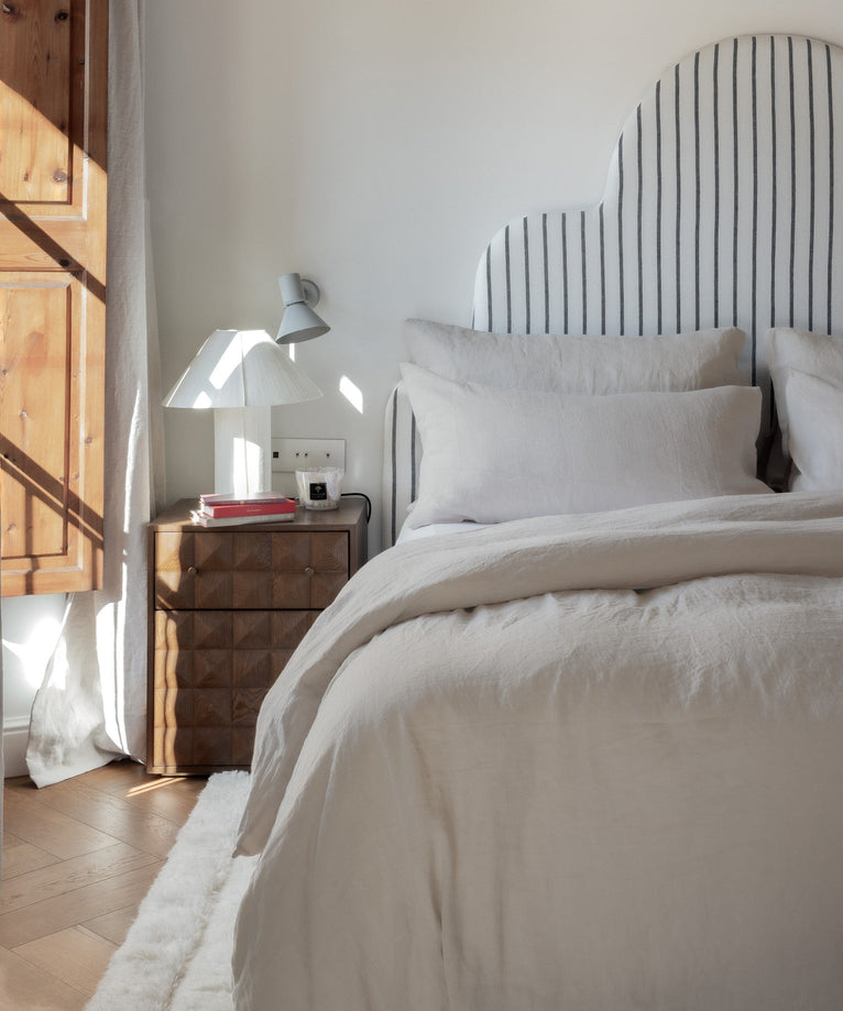 Set of 2 Pillowcases 100% Washed Linen | Oat