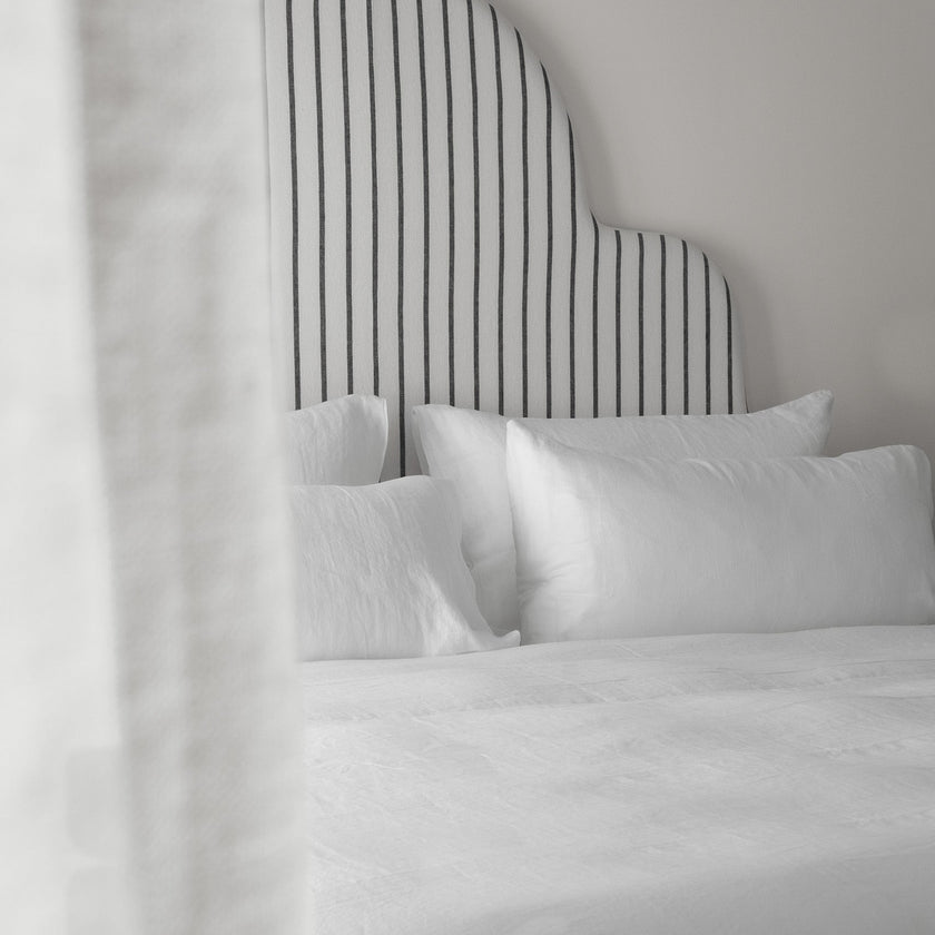 Set of 2 Pillowcases 100% Washed Linen | White