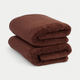 Towel zero-twist cotton 50x100 cm (2 pcs) | Chestnut