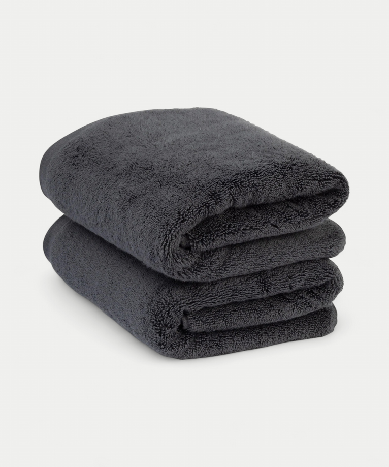 Towel zero-twist cotton 50x100 cm (2 pcs) | Anthracite