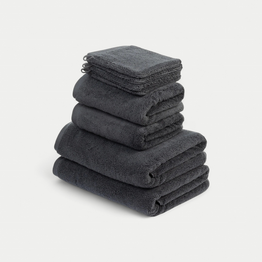 Towel Set Deluxe (8 pcs) | Anthracite