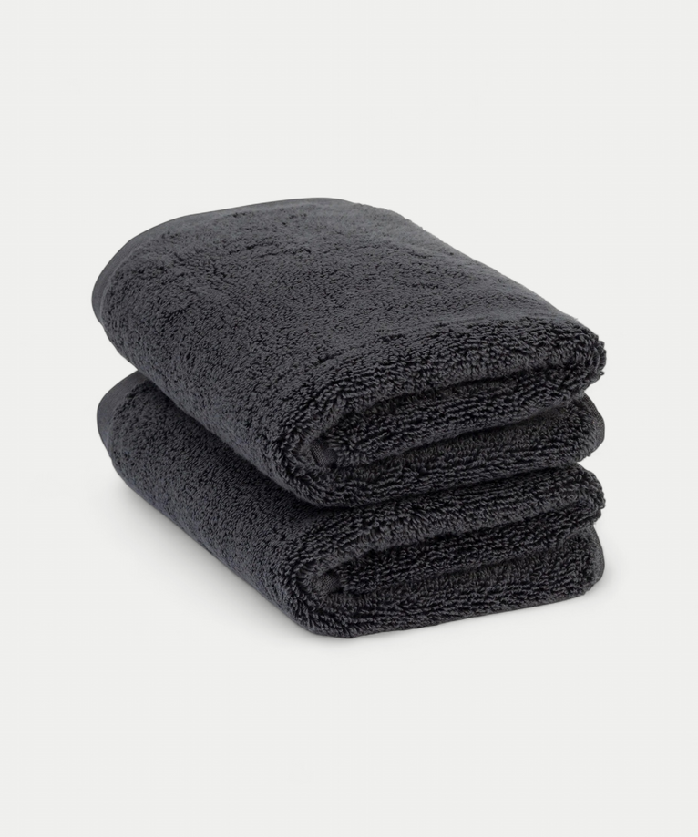 Guest towel zero-twist cotton 40x60 cm (2 pcs) | Anthracite