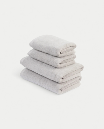Towel set Essential (4 pcs) | Silver Grey Towel set Essential (4 pcs) | Silver Grey