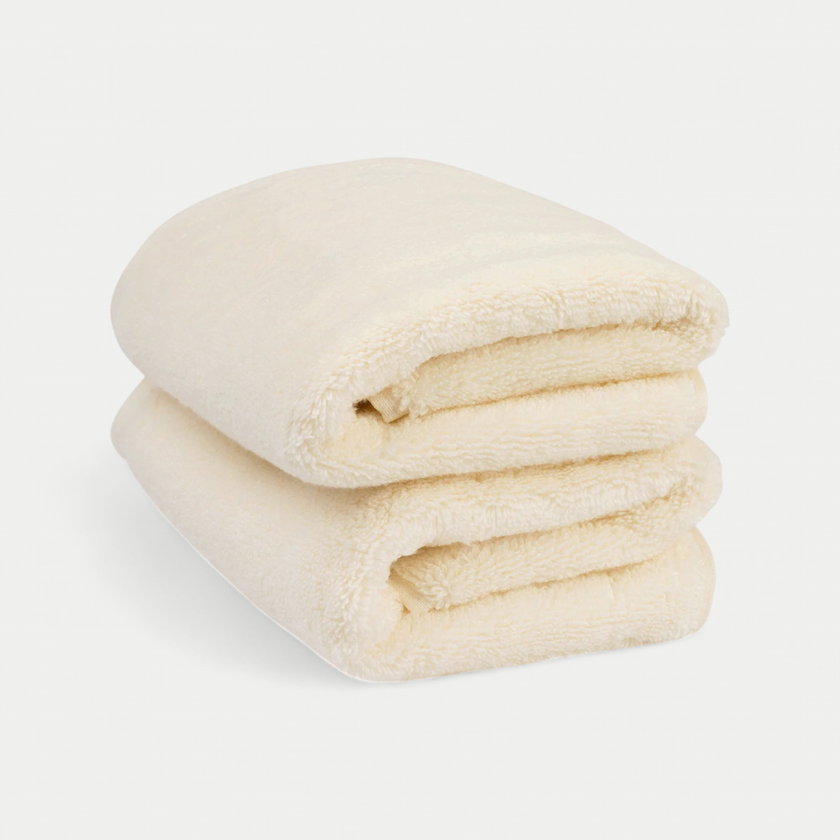 Gastendoekje zero-twist katoen 40x60 cm (2 st.) | Cream