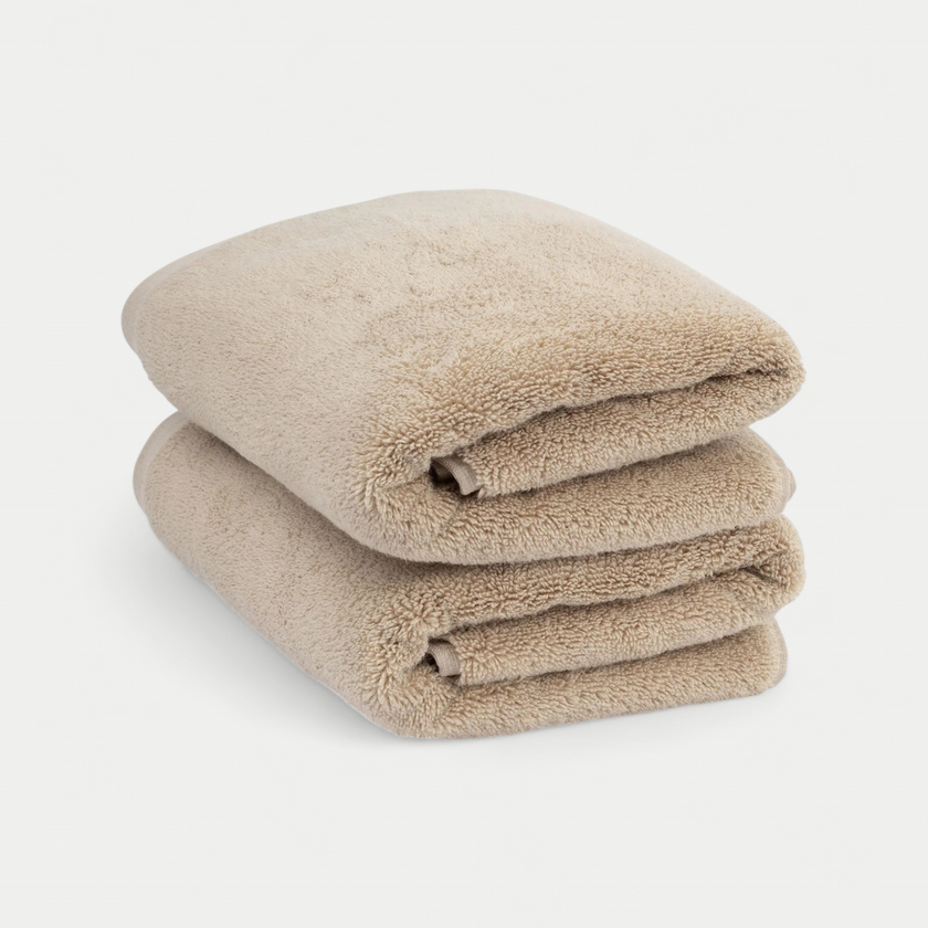 Towel zero-twist cotton 50x100 cm (2 pcs) | Latte