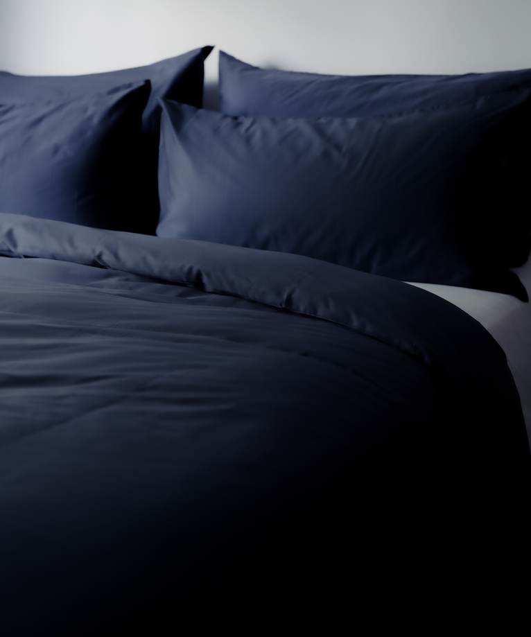 Duvet Cover Set Egyptian Cotton Sateen 400TC | Harbour Blue