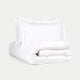 Duvet Cover Set Egyptian Cotton Percale 400TC | Carmel White