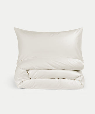 Duvet Cover Set Egyptian Cotton Sateen 400TC | Cream