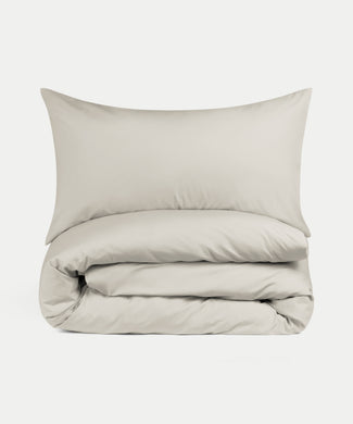 Duvet Cover Set Egyptian Cotton Percale 400TC | Greige