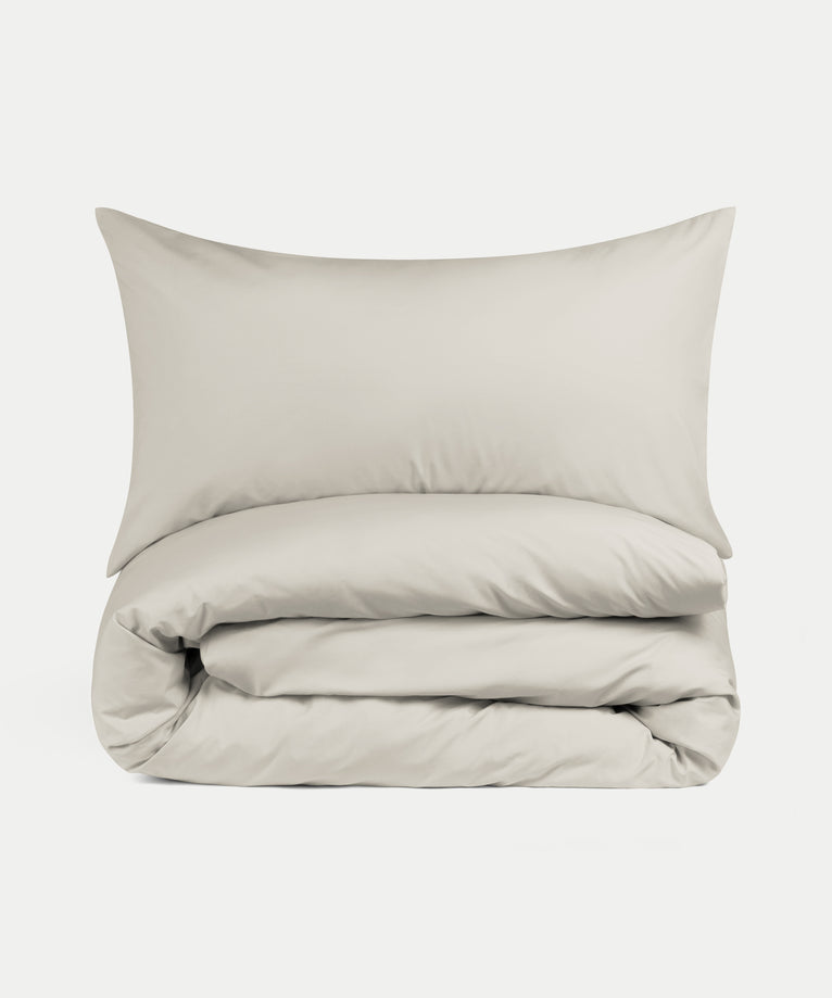 Duvet Cover Set Egyptian Cotton Percale 400TC | Greige