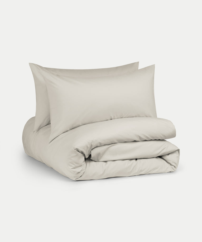 Duvet Cover Set Egyptian Cotton Percale 400TC | Greige