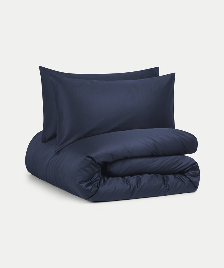Duvet Cover Set Egyptian Cotton Sateen 400TC | Harbour Blue