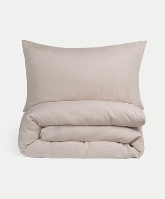 Duvet Cover Set 100% Washed Linen | Oat