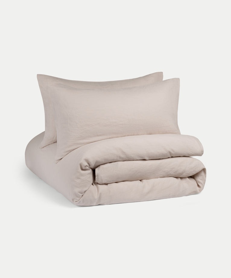 Duvet Cover Set 100% Washed Linen | Oat