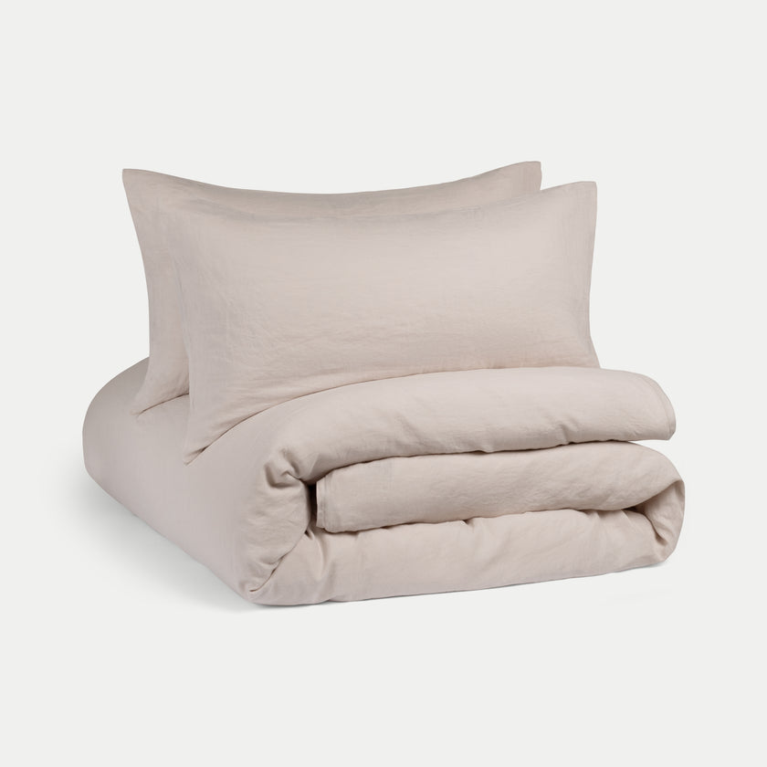 Duvet Cover Set 100% Washed Linen | Oat