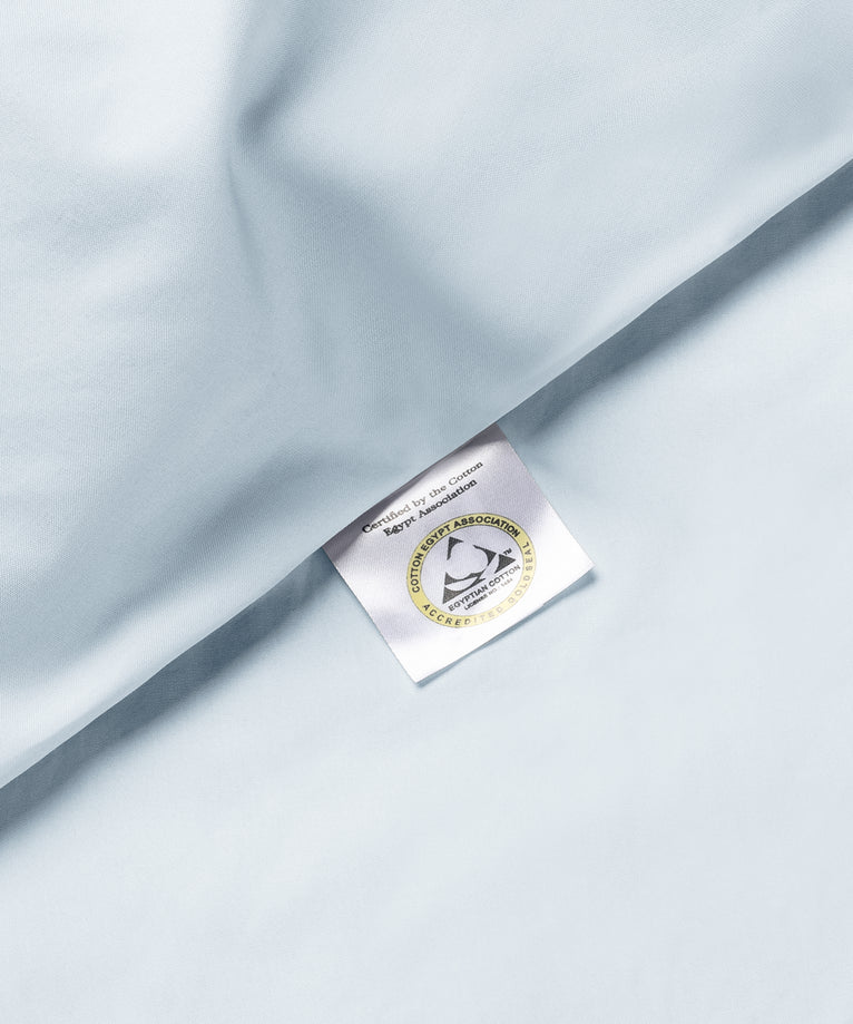 Duvet Cover Set Egyptian Cotton Percale 400TC | Pastel Blue