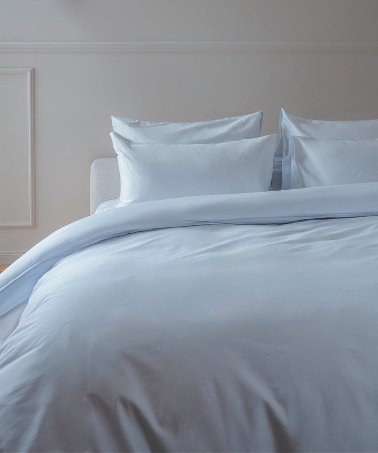Duvet Cover Set Egyptian Cotton Percale 400TC | Pastel Blue