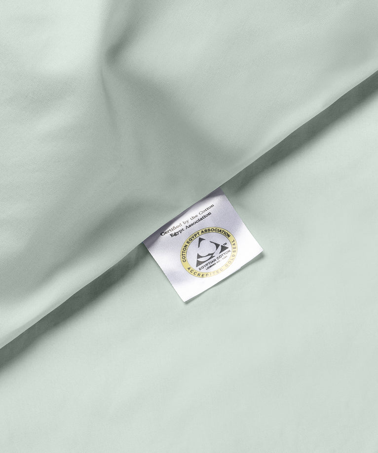 Duvet Cover Set Egyptian Cotton Percale 400TC | Pastel Green