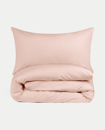 Duvet Cover Set Egyptian Cotton Percale 400TC | Blush Pink