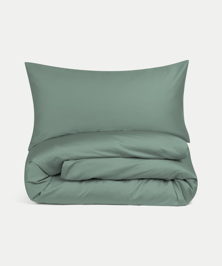 Duvet Cover Set Egyptian Cotton Sateen 400TC | Sage Green