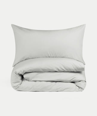 Duvet Cover Set 400TC Percale Egyptian Cotton | Silver Grey