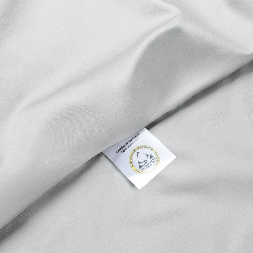 Duvet Cover Set Egyptian Cotton Sateen 400TC | Silver Grey