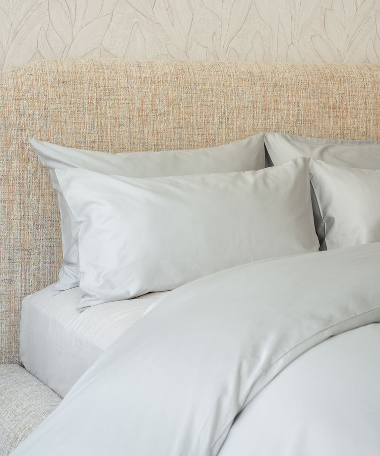 Duvet Cover Set Egyptian Cotton Sateen 400TC | Silver Grey