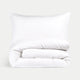 Duvet Cover Set & Fitted Sheet Washed Linen White