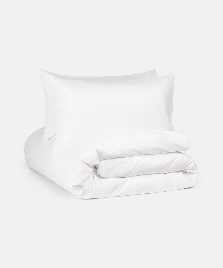 Duvet Cover Set Egyptian Cotton Percale 400TC | White