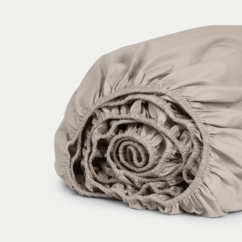 Duvet Cover Set & Fitted Sheet Percale Latte