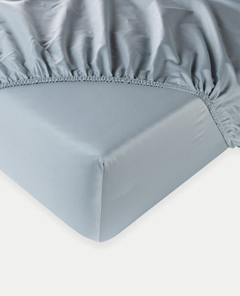 Hoeslaken Egyptisch Katoen Satijn 400TC | Misty Blue | Outlet
