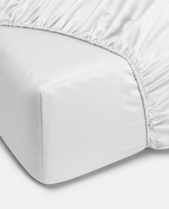Fitted Sheet Egyptian Cotton Sateen 400TC | Silver Grey