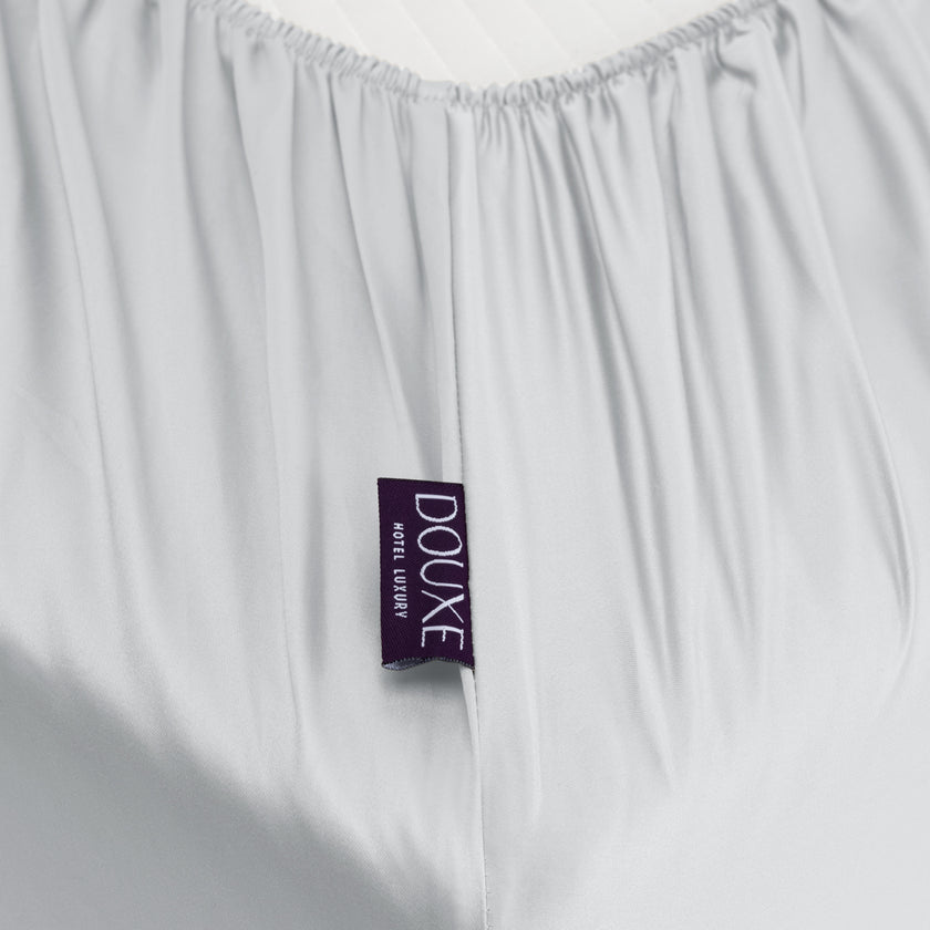 Fitted Sheet Egyptian Cotton Sateen 400TC | Silver Grey