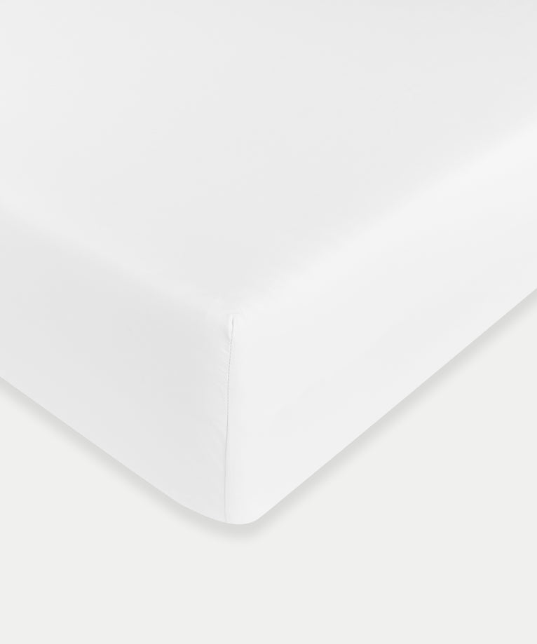 Duvet Cover Set & Fitted Sheet Percale White