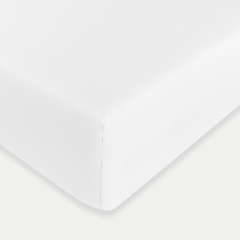 Duvet Cover Set & Fitted Sheet Percale White