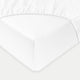 Egyptian Cotton Fitted Sheet Sateen 400TC | White