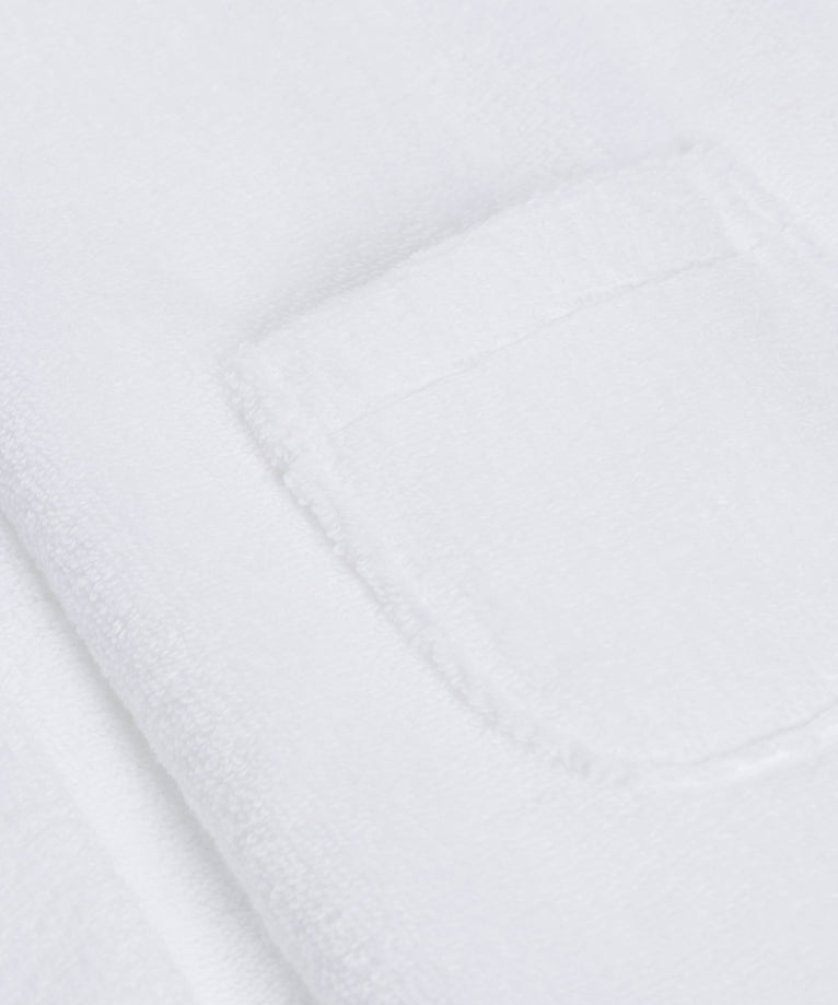Bathrobe Kids zero-twist cotton with embroidery | White
