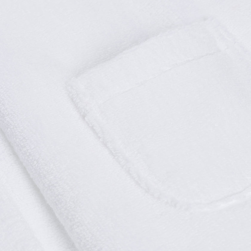 Bathrobe Kids zero-twist cotton with embroidery | White