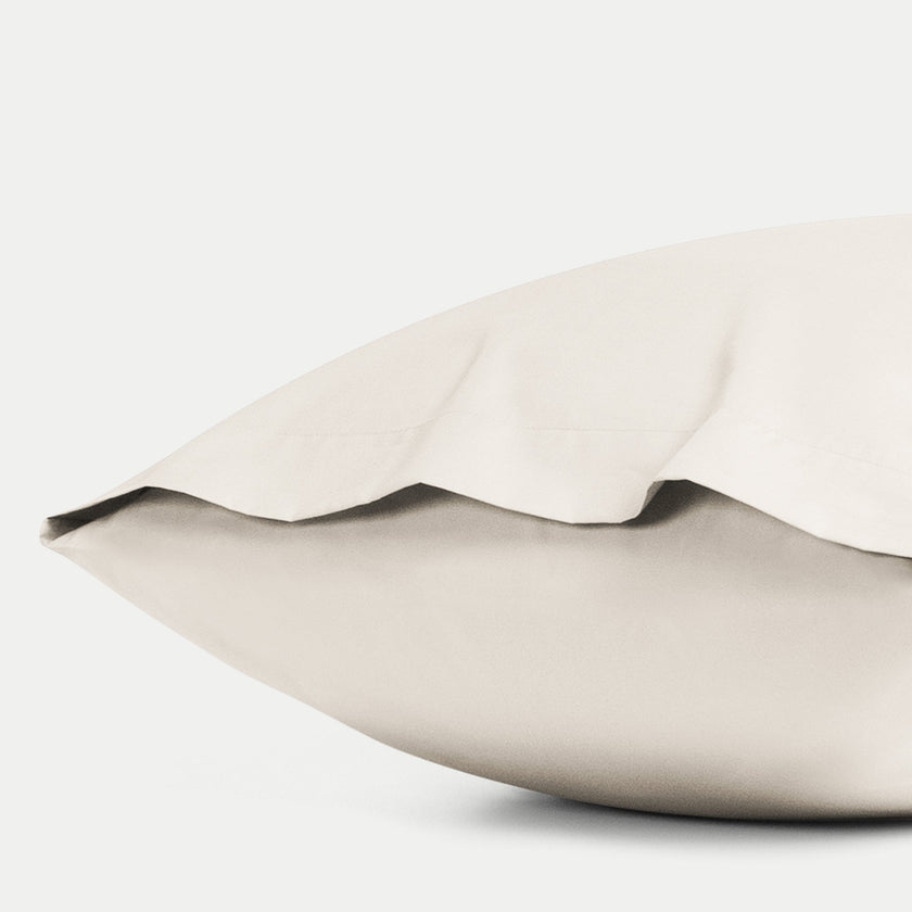 Set of 2 Pillowcases Egyptian Cotton Percale 400TC | Chalk White