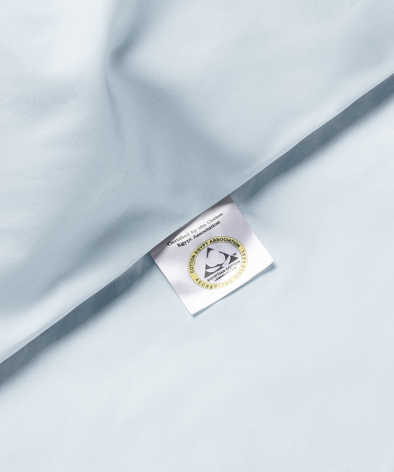 Set of 2 Pillowcases Egyptian Cotton 400TC Percale | Pastel Blue