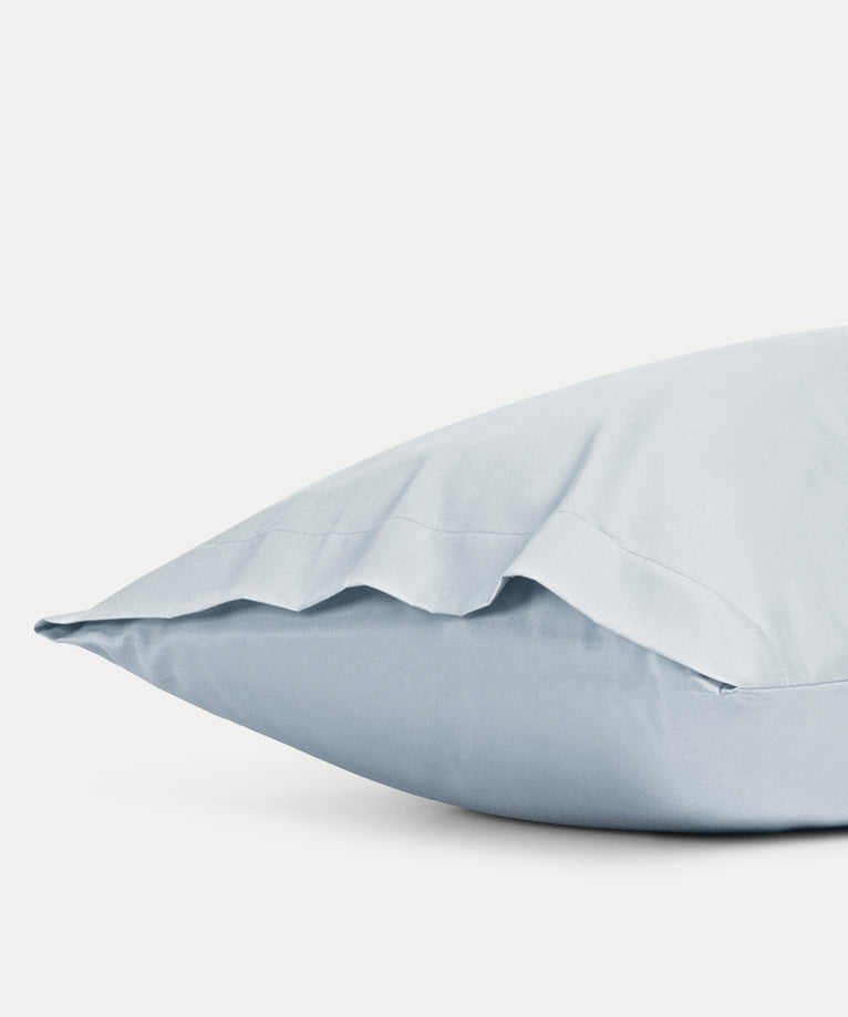 Set of 2 Pillowcases Egyptian Cotton 400TC Sateen | Pastel Blue