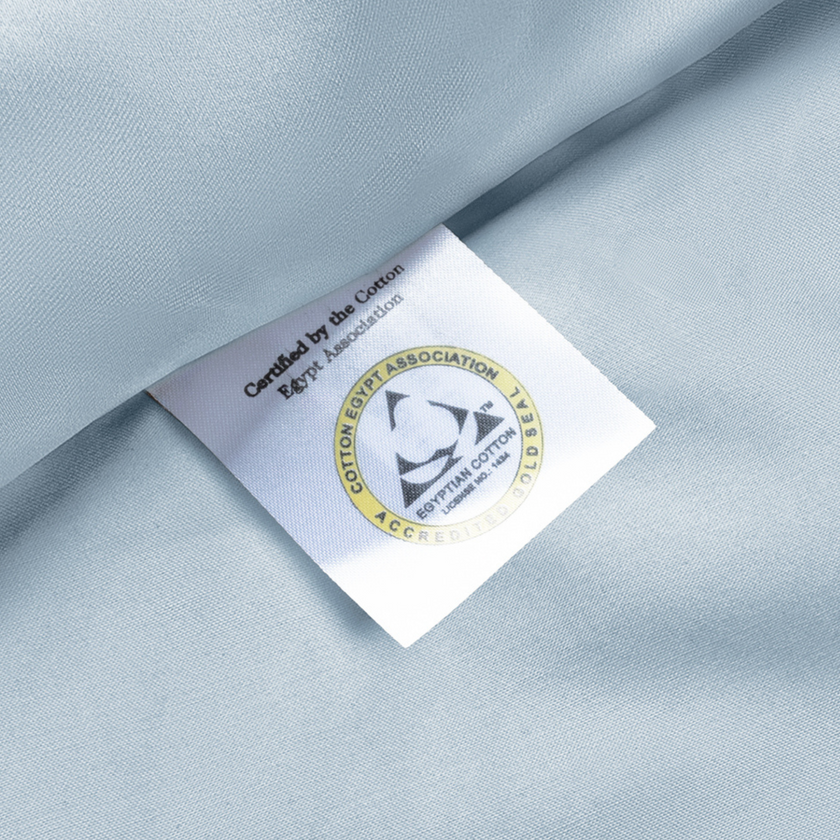 Set of 2 Pillowcases Egyptian Cotton 400TC Sateen | Pastel Blue