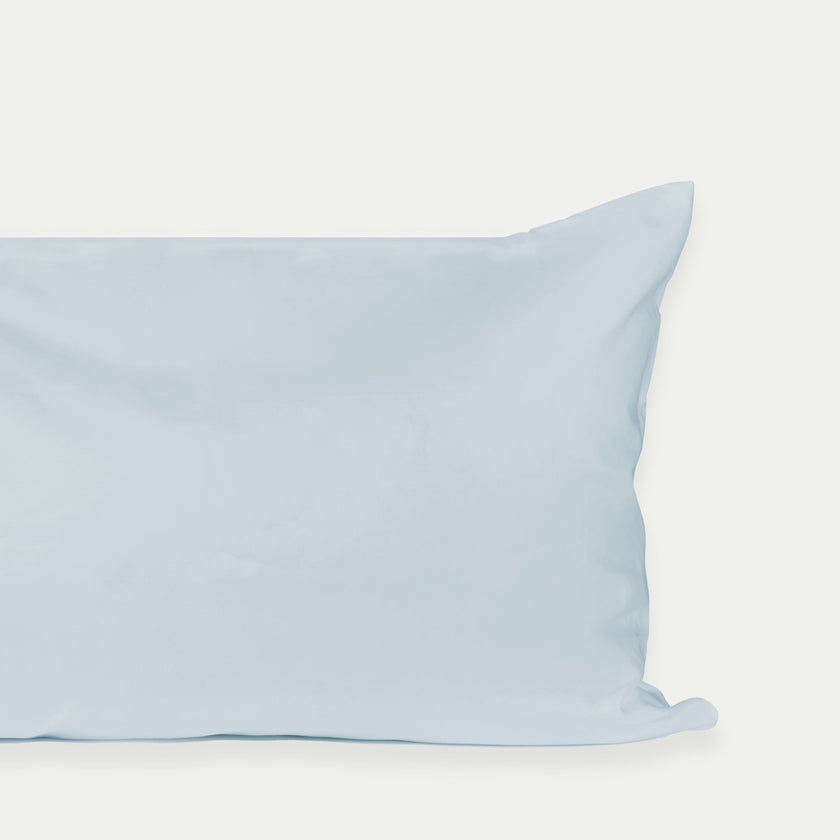 Set of 2 Pillowcases Egyptian Cotton 400TC Sateen | Pastel Blue